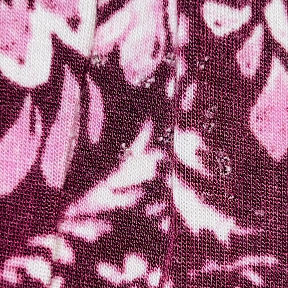 Faded Glory Top Womens XL Short Sleeve Blouse Burgundy Cottage Print Peplum Hem - Picture 13 of 13